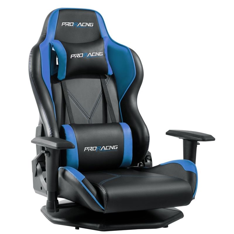 HCYZ silla de juegos de computadora de cuero de PVC gris con diseño giratorio asequible y duradero