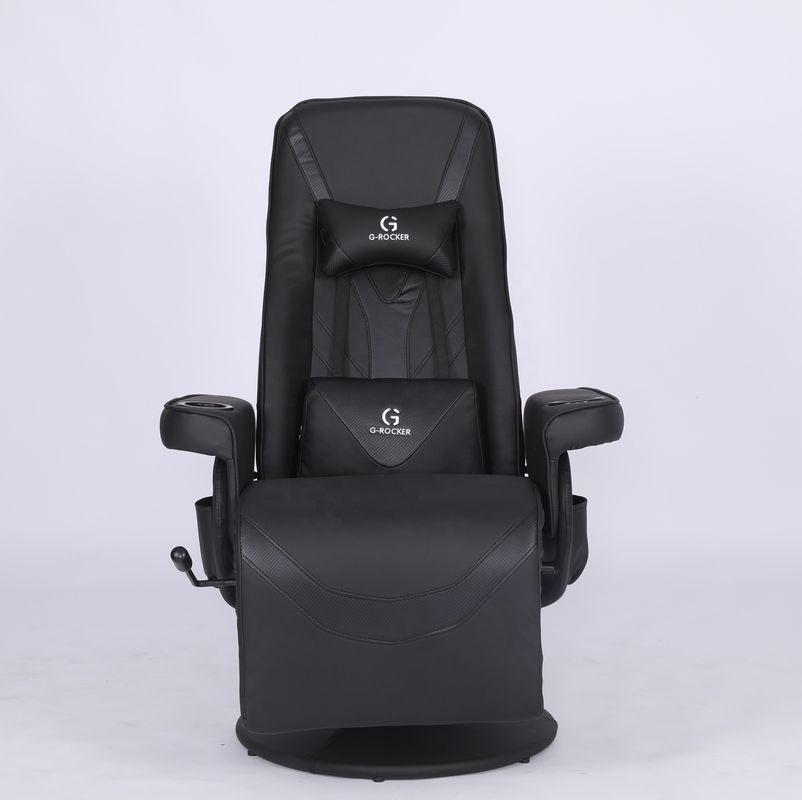 Silla de oficina de lujo con soporte de copa en cuero rosa estilo de carreras