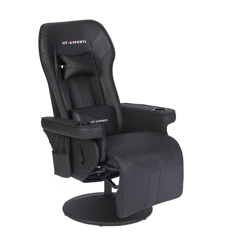 ODM OEM silla ejecutiva estilo de carreras silla de juego de cuero con soporte para tazas y reposapiés