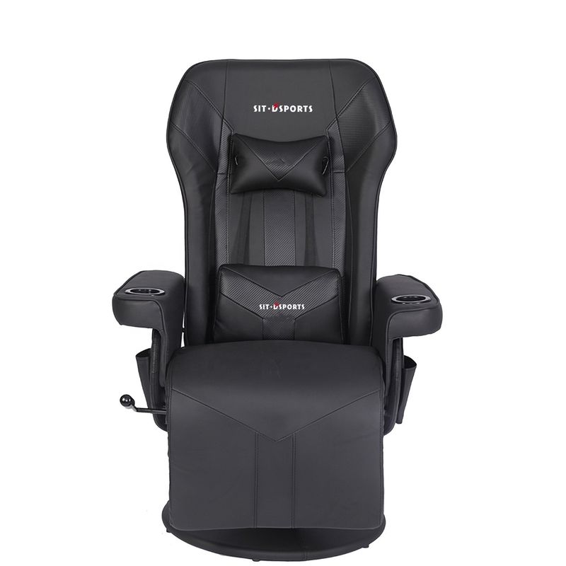 ODM OEM silla ejecutiva estilo de carreras silla de juego de cuero con soporte para tazas y reposapiés