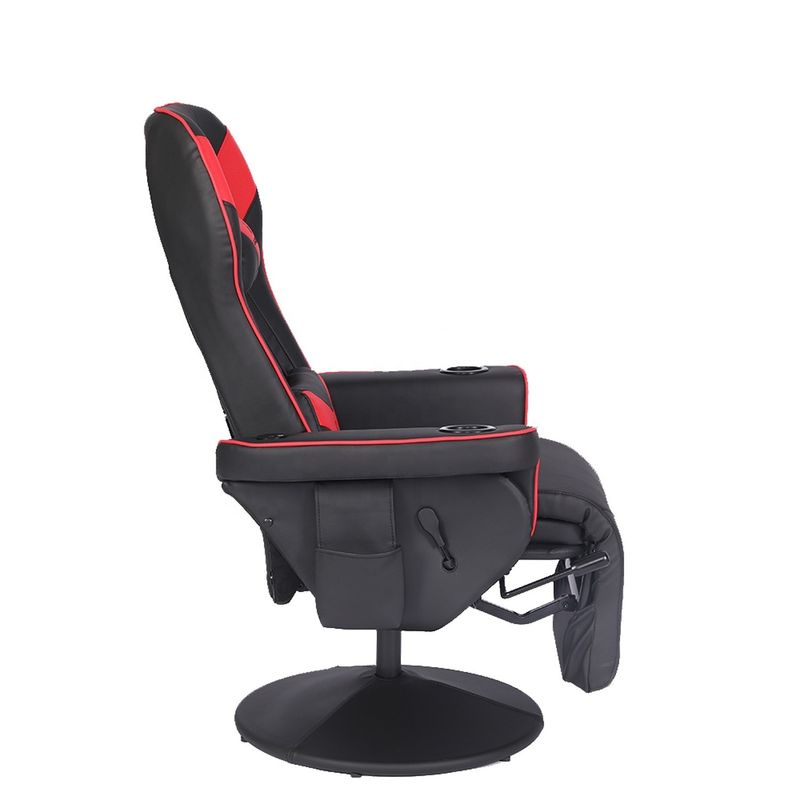 ODM OEM silla ejecutiva estilo de carreras silla de juego de cuero con soporte para tazas y reposapiés