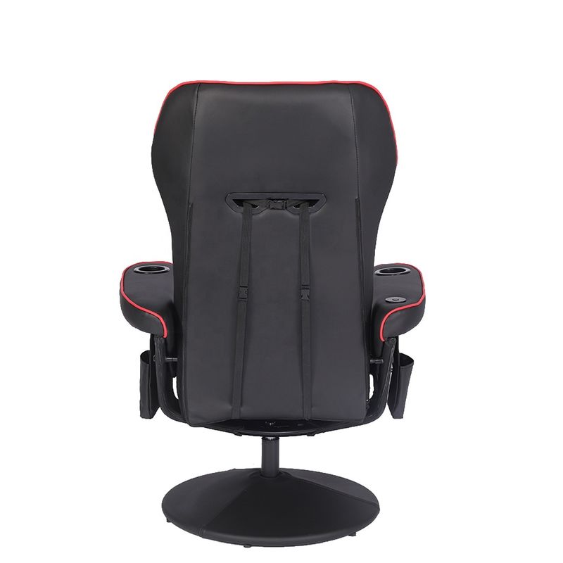 ODM OEM silla ejecutiva estilo de carreras silla de juego de cuero con soporte para tazas y reposapiés