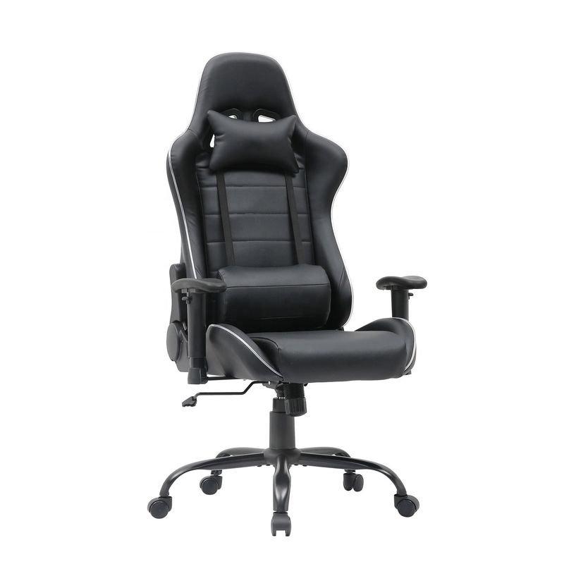 HCYZ RGB LED Light PC Gamer Chair con respaldo ajustable 90-180 y función de masaje