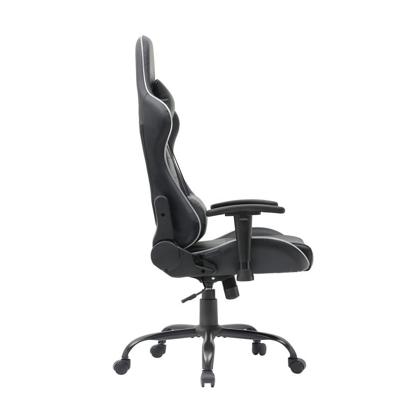 HCYZ RGB LED Light PC Gamer Chair con respaldo ajustable 90-180 y función de masaje