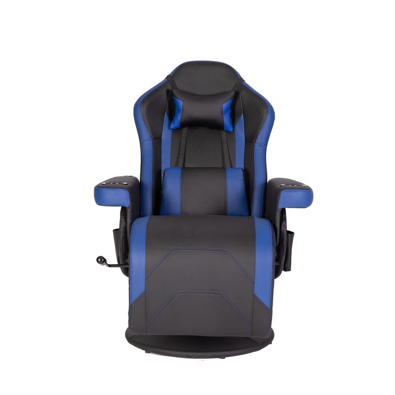 Silla de juegos de lujo con soporte de taza estilo de carreras rojo asiento ergonómico de cuero Sofá de oficina giratorio
