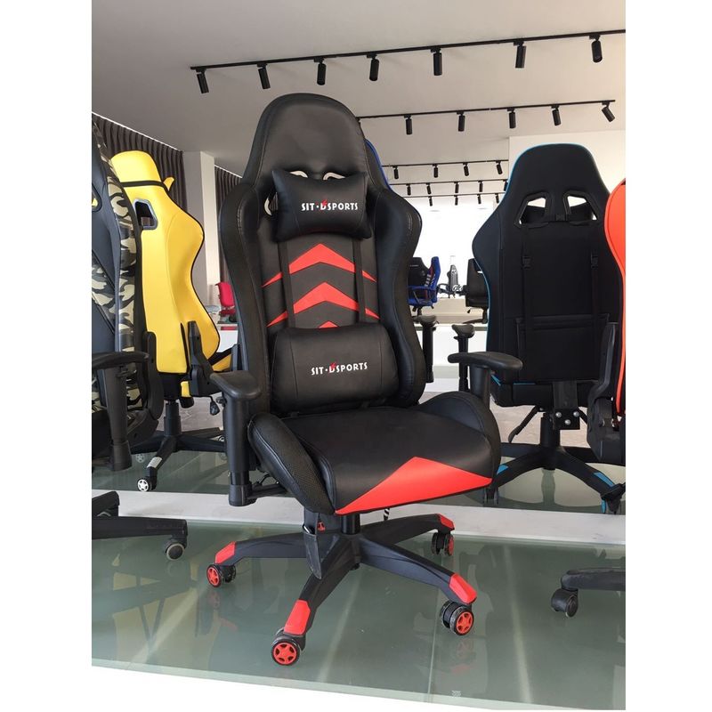 Estilo industrial HCYZ RGB LED Light Silla de computadora ejecutiva silla de juego con cuero PU