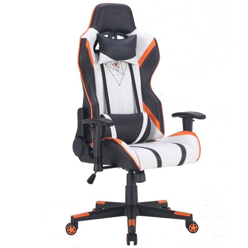 Silla de juegos de computadora PU de cuero Silla de oficina de carreras Silla de juegos