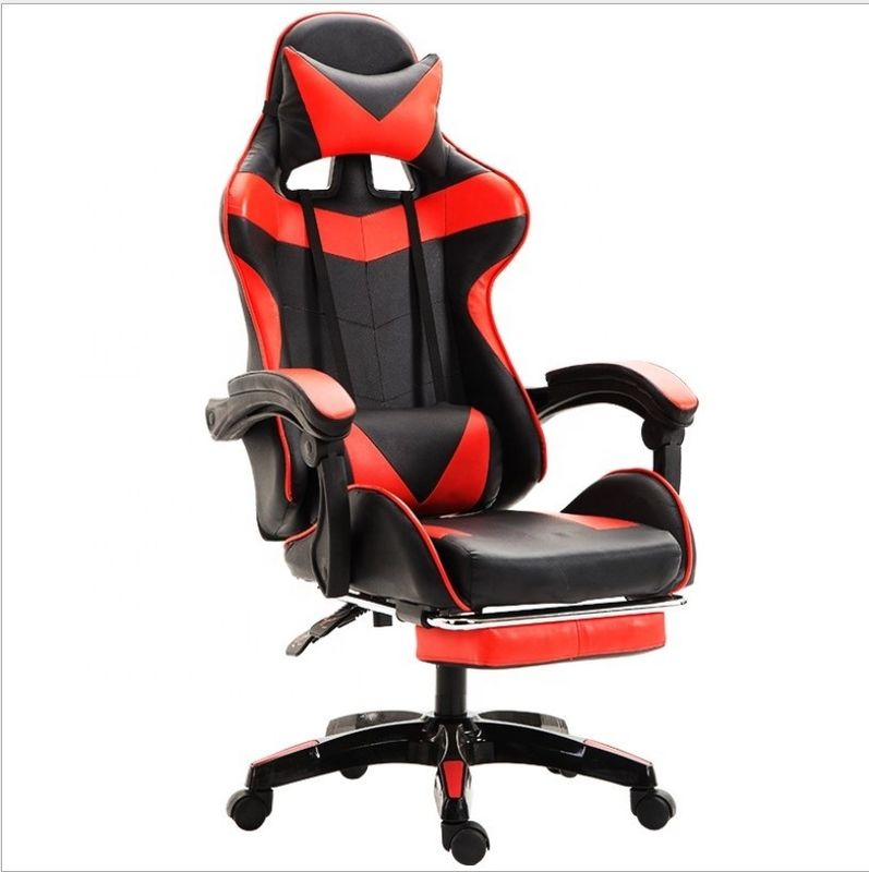 Silla de deportes electrónicos de tipo metálico de hierro Silla de juegos de cuero PU cómoda para profesionales
