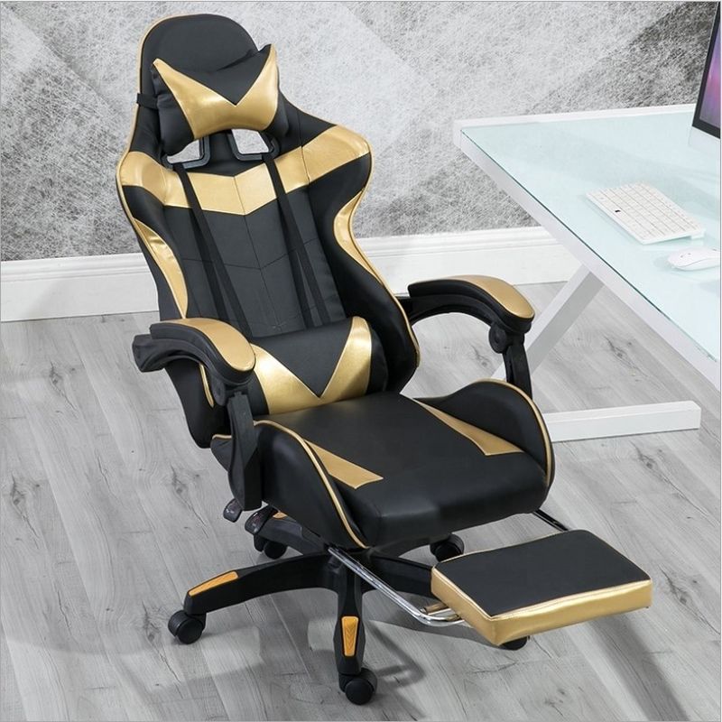 Sillón de juegos de cuero de diseño moderno de PVC respaldo de espalda ajustable 90-180 para el soporte final