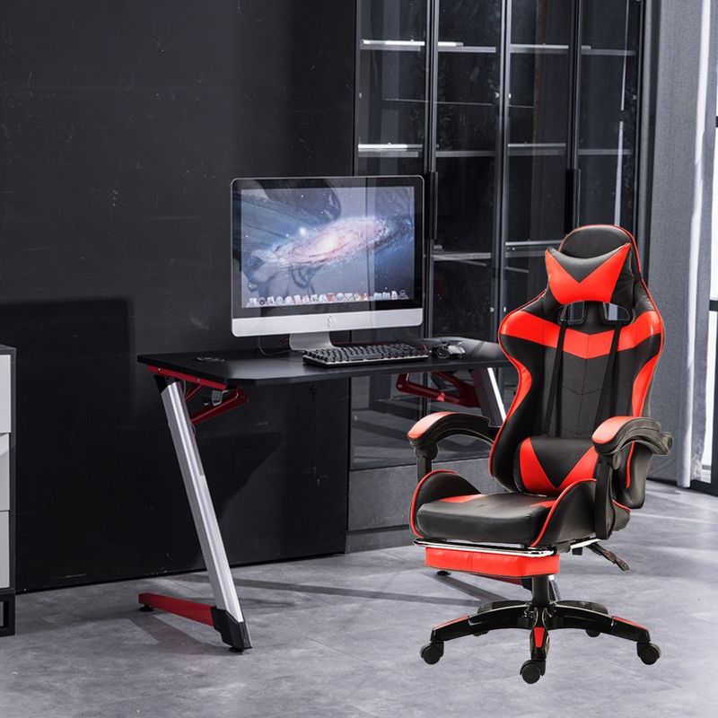 Silla de deportes electrónicos de tipo metálico de hierro Silla de juegos de cuero PU cómoda para profesionales