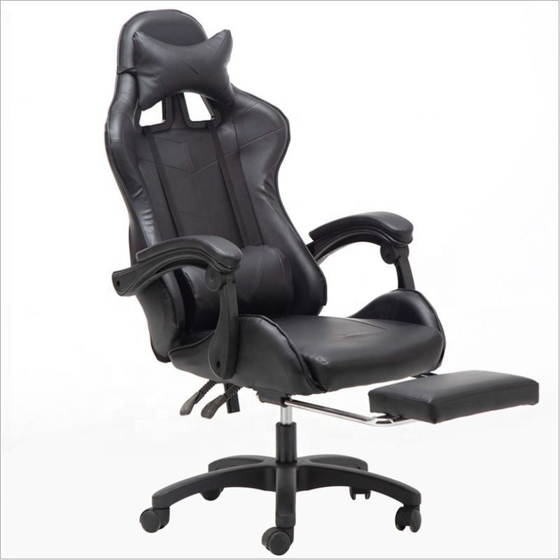 Silla de deportes electrónicos de tipo metálico de hierro Silla de juegos de cuero PU cómoda para profesionales