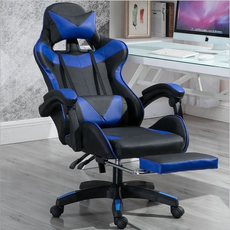 Silla de deportes electrónicos de tipo metálico de hierro Silla de juegos de cuero PU cómoda para profesionales
